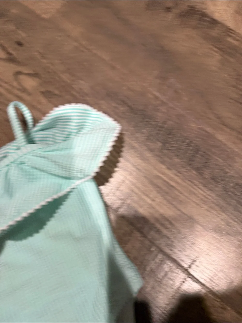 Janie and Jack Mint Green Striped One-Piece Swimsuit with Ruffle -3T